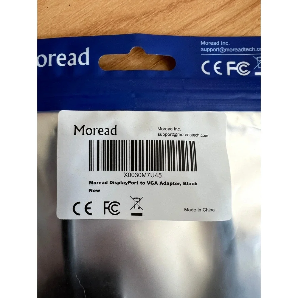 Moread DisplayPort to VGA Adapter OS Black Brand New 1080p Video Converter